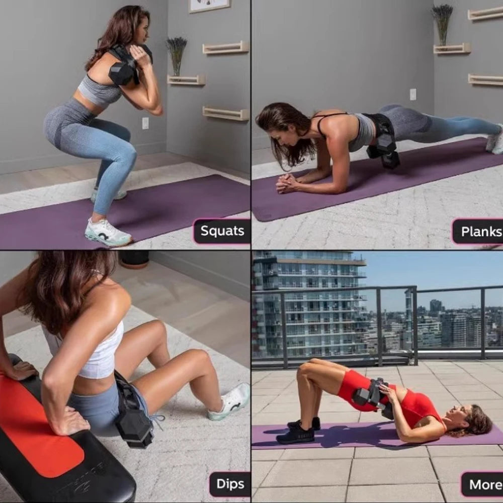 Versatility Slip-Resistant Hip Thrust Belt Widen Comfortable Booty Belt Strength Training Gym Accessories for Dumbbell