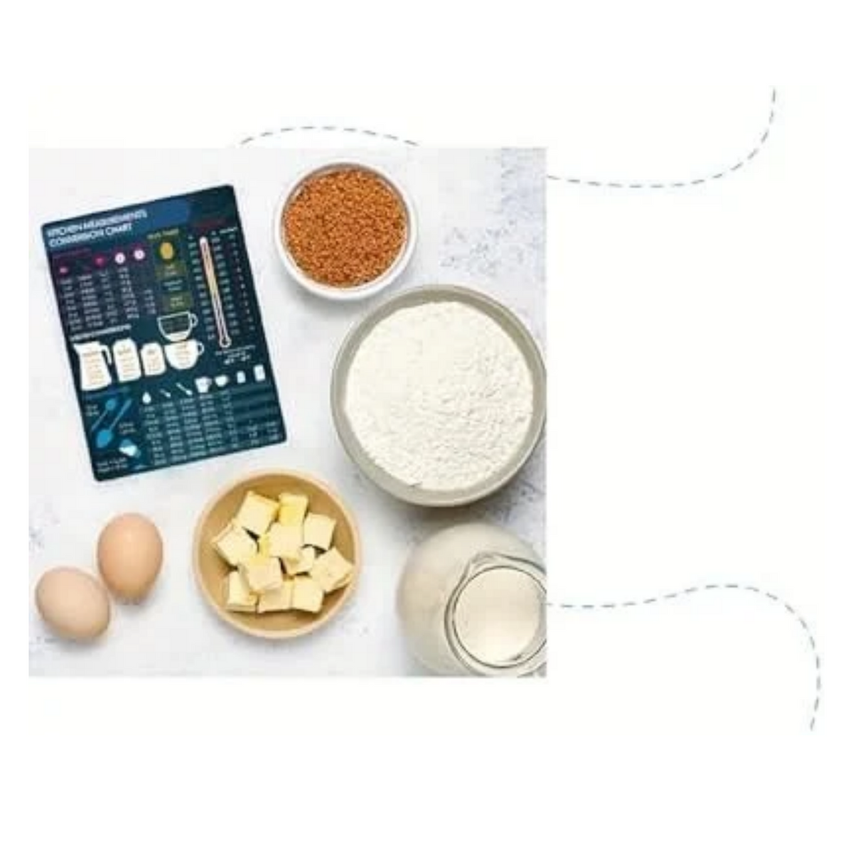 Kitchen Conversion Chart Magnet, Measurements Conversion Chart, Baking Supplies Baking Accessories Cooking Gadgets, Baking Kitchen Cooking Gifts for Women（Green）