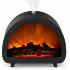 Fireplace Diffuser with Remote, Flame Diffuser for Essential Oils, 200ml (Wood Grain)