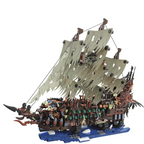 Pirate Ship Building Set with Lights, Flying Dutchman Model, 2159 Pieces