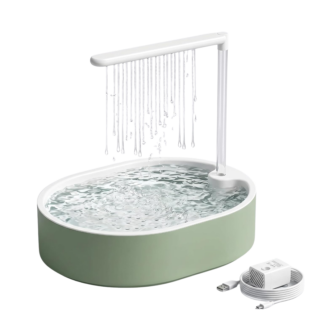 Automatic Bird Bath for Cage with Circulating Water Fountain & USB Pump