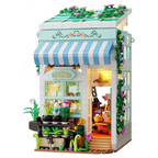 City Flower House Building Set with LED Lights for Adults Girls 8+