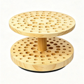 360° Rotating Paint Brush Holder, 72-Hole Hardwood Desk Organizer