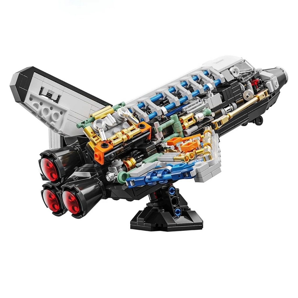 Space Shuttle Building Block Set, Translucent Spaceship Toy, 536PCS Gift for Adults & Boys