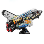 Space Shuttle Building Block Set, Translucent Spaceship Toy, 536PCS Gift for Adults & Boys