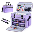Sewing Machine Carrying Case with Multiple Storage Pockets Purple(Bag Only)