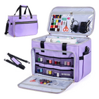 Sewing Machine Carrying Case with Multiple Storage Pockets Purple(Bag Only)
