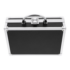Tool Box Briefcase Aluminum Alloy Hard Shell for Office Travel Black Finish, Handle Design with Large Capacity Interior, Protects Valuables, Business Trip Storage Box