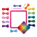 Weaving Loom Kit, DIY Potholder Knitting Kit with 192 Craft Loops for Beginners