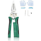 8 in 1 Wire Stripper, Wire Stripping Tool with Electricity Measurement Function, Pinzas para Electricista, Professional Wire Stripper Tool, for Scraping and Pressing Wires (Green)