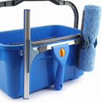 Exterior Window Cleaning Kit with 3 Gallon Bucket, Squeegee, Scrubber & Extension Pole