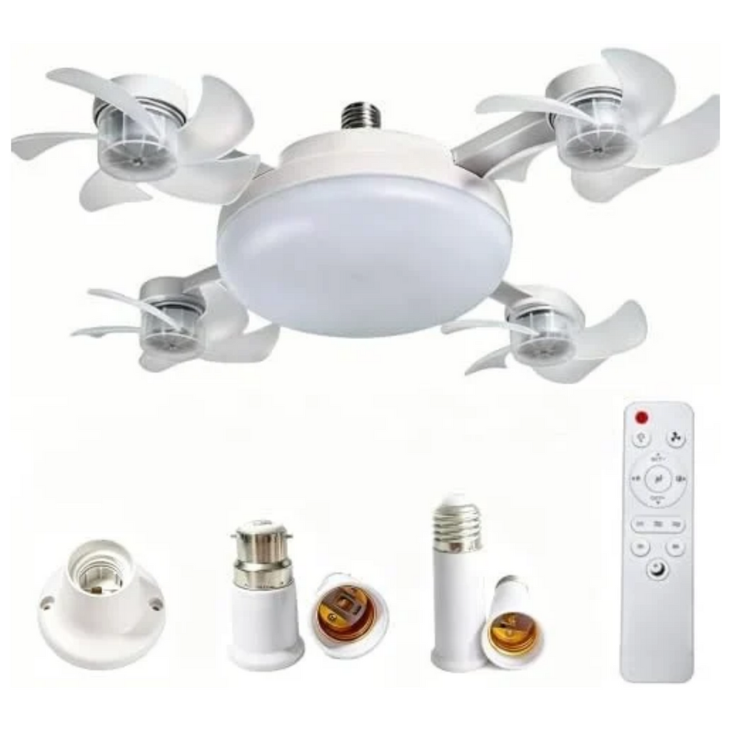 Socket Fan Light with Remote, Ceiling Fan with Lights E26/B22 Screw
