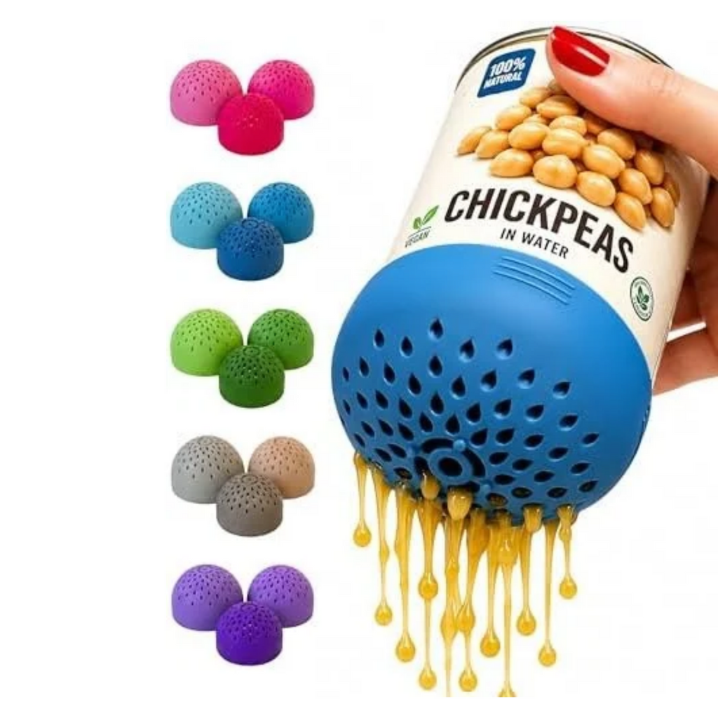 1pc Multi-Use Silicone Can Strainer - Mini Colander & Kitchen Gadget for Home Kitchen Accessories Gray
