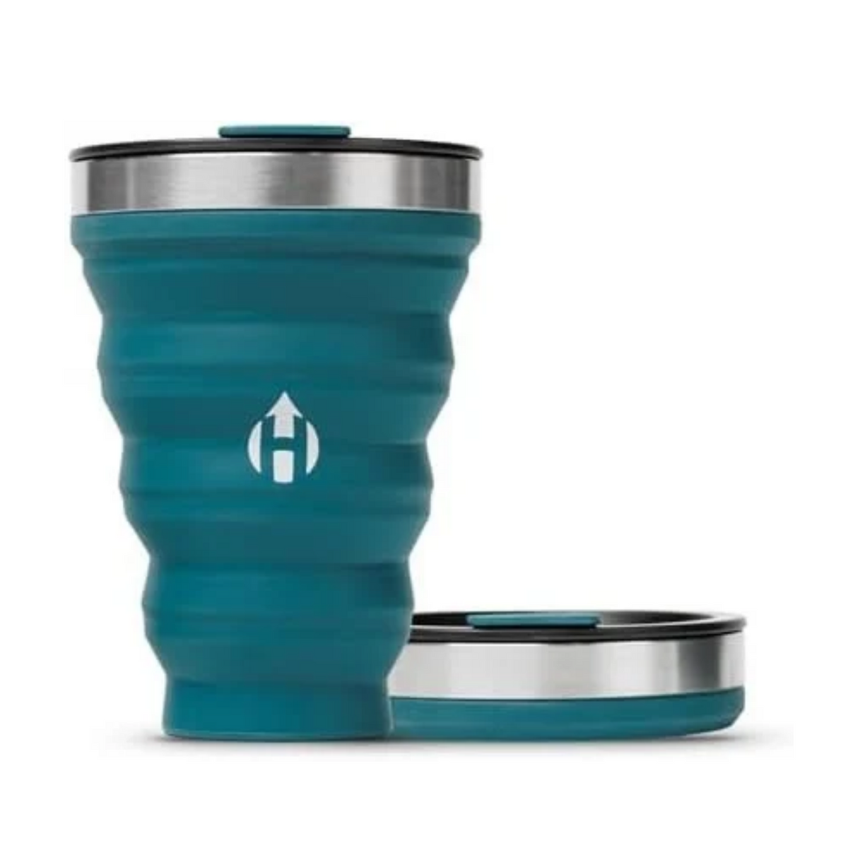 16oz Collapsible Tumbler, Packable Travel Cup with Steel Rim