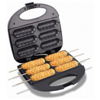 Corn Dog Waffle Maker with Non-stick Coating Plate,Make 6 Corn Dogs
