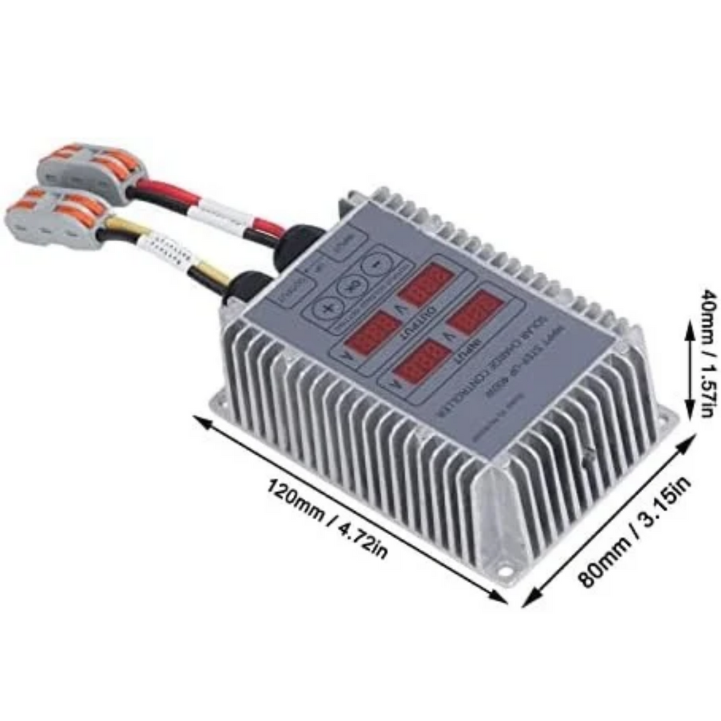 400W Solar Charge Controller, Display 24‑85V MPPT Solar Battery Charge Controller, Adjustable & Waterproof, for Lithium Sealed Acid Gel Flooded