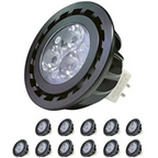 12 Pack 5W MR16 LED Bulbs, 12v 35w Halogen Replacement, GU5.3 Bi-Pin Base, Warm White 2700K, Non-Dimmable