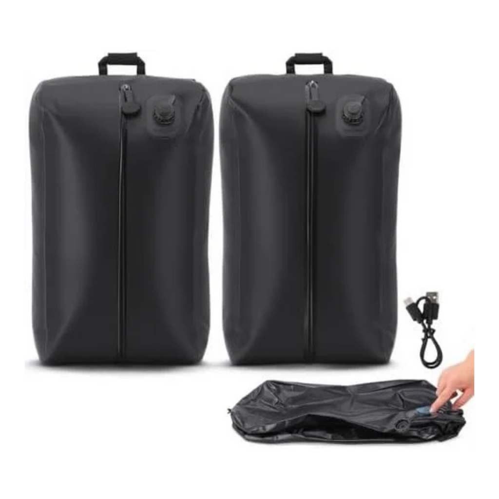 2 Pack Vacuum Bags for Travel with Pump, Reusable Waterproof Acuums Compression Bags with USB-C Charging, Vacuum Seal Bag for Clothing Travel (2)