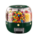 360° Rotating Candy Dispenser 6 Compartments Spinning Carousel (green, M)