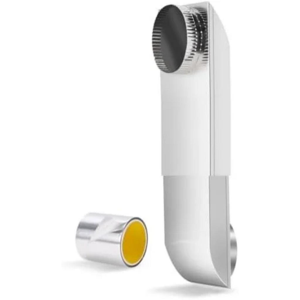 12-19in Adjustable Dryer Vent, Telescoping 4 Inch Periscope Dryer Vent Kit, 304 Stainless Steel, Low-Profile Space Saver, with Aluminum Foil Tape