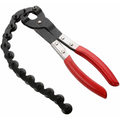Exhaust Pipe Cutter, Chain Pipe Cutter Tool, Exhaust Cutter for Car Repair Car exhaust pipe cutting pliers with red handles and chain-style section; measures 22.8 x 5.9 x 2 cm and weighs 510 g.