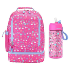 Kids 2-in-1 Backpack & Insulated Lunch Bag Set Water Bottle - New & Improved 2023 (Rainbows and Butterflies)