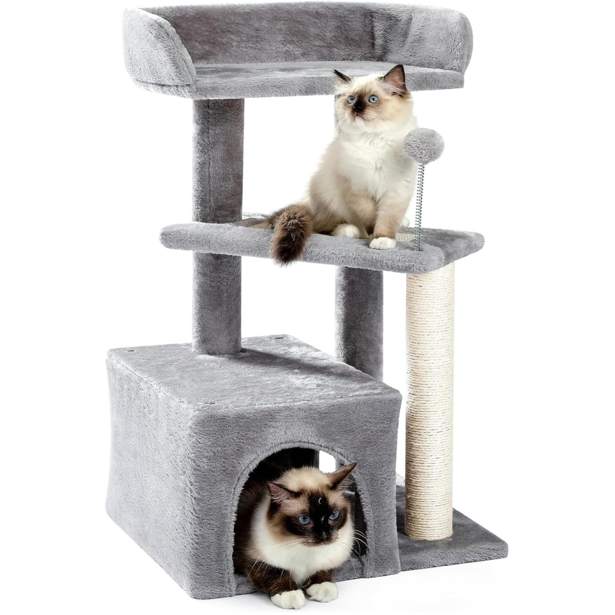 Made4Pets 29" Small Cat Tree, Indoor Cat Condo with Scratching Post