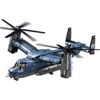 Military Helicopter Building Blocks, V-22 Osprey Model Kit, 1,486 Pieces