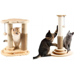 Made4Pets Cat Scratching Post, Self-Groomer with Trackball & Hair Brush