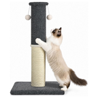 Made4Pets Tall Cat Scratching Post, 33" Sisal & Carpet Scratcher