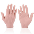 Gugxiom Realistic Silicone Hand,Hand Model,Silicone Practice Hand for Practice Painting, Film and Television Props,Display Rings (Male Right)