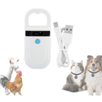 Gugxiom Pet Microchip Scanner, 134.2Khz/125Khz Pet Microchip Reader with OLED Display, Low Battery Alarm Animal Chip ID Scanner for FDX B(ISO11784/11785) and EMID microchips