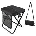 16-Inch Portable Folding Stool, Collapsible Backpack Chair for Adults