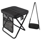16-Inch Portable Folding Stool, Collapsible Backpack Chair for Adults