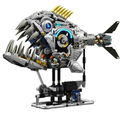 Mechanical Piranhas Fish Building Set with LED Light, 1085-PCS