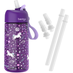 Kids Water Bottle, Replacement Straws Set, 15 oz, Leak-Proof