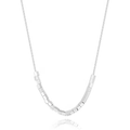 S925 Sterling Silver Necklace, Adjustable Square Pendant Chain with Rhodium Plating & Gift Box