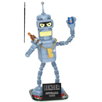 Futurama Bender Building Kit, 396-Piece Posable Robot Figure with Gold Chain