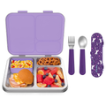 Kids Stainless Steel Prints Lunch Box Set With Reusable Stainless Steel Utensils (Unicorn)