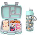 Kids Prints Lunch Box Kids Water Bottle - New & Improved
