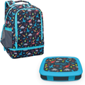 2-in-1 Backpack & Insulated Lunch Bag Set With Kids Prints Lunch Box