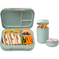 Modern Bento-Style Lunch Box Set With Reusable Snack Cup