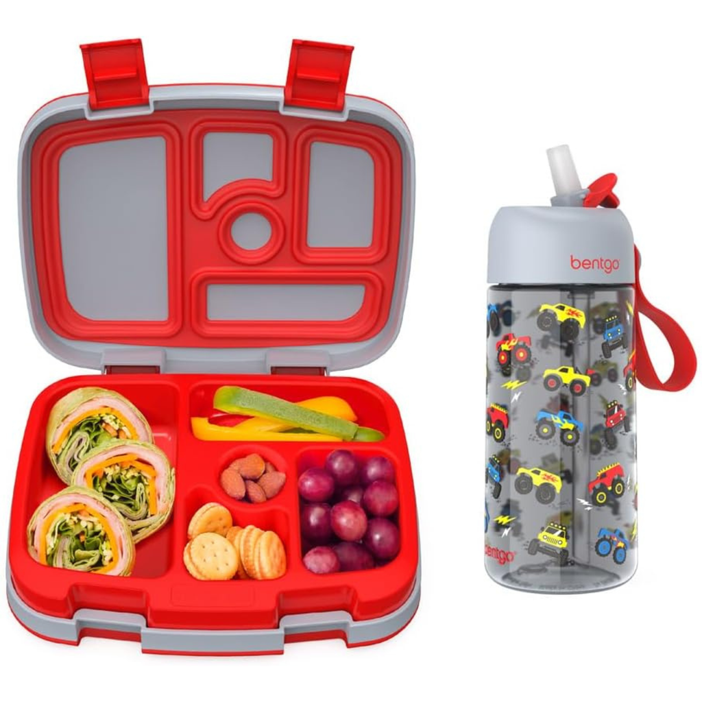 Kids Prints Lunch Box Kids Water Bottle - New & Improved