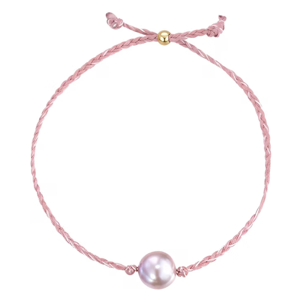 Blush Baroque Pearl Bracelet, Adjustable Pearl Bracelet with Removable Center Pearl & Gift Box