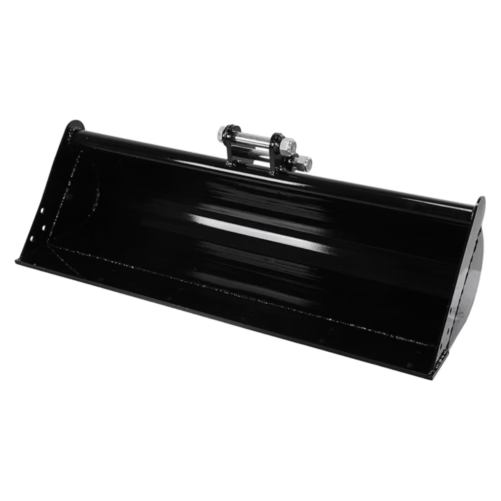 Plain Mud Bucket Grading Attachment with Pins for Mini Excavators