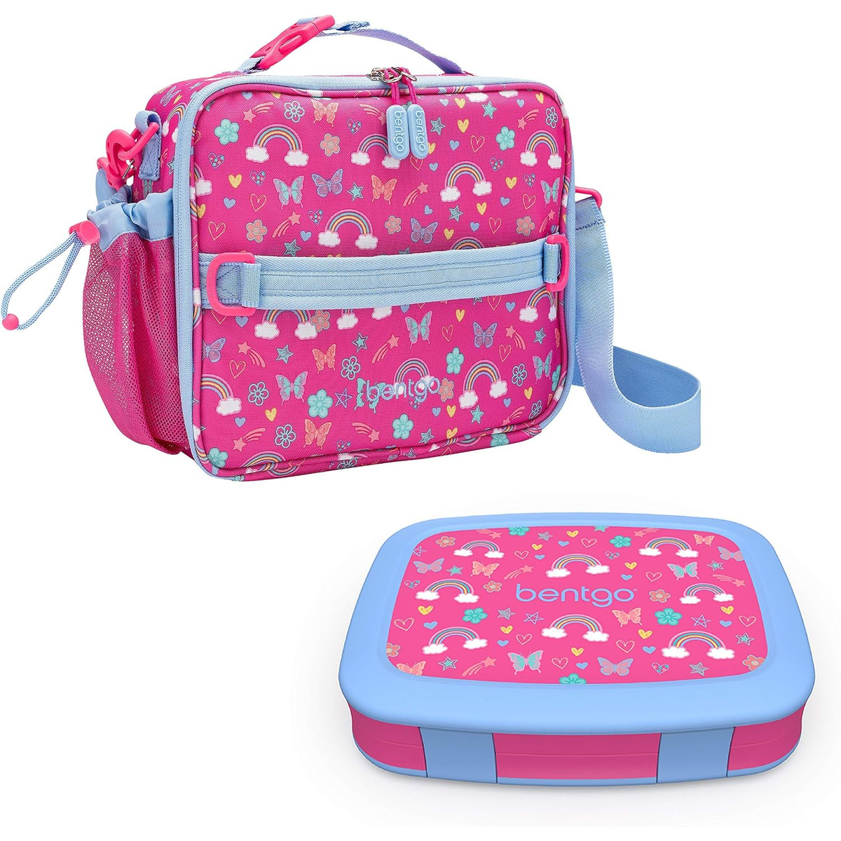 Prints Insulated Lunch Bag Set With Kids Bento-Style Lunch Box