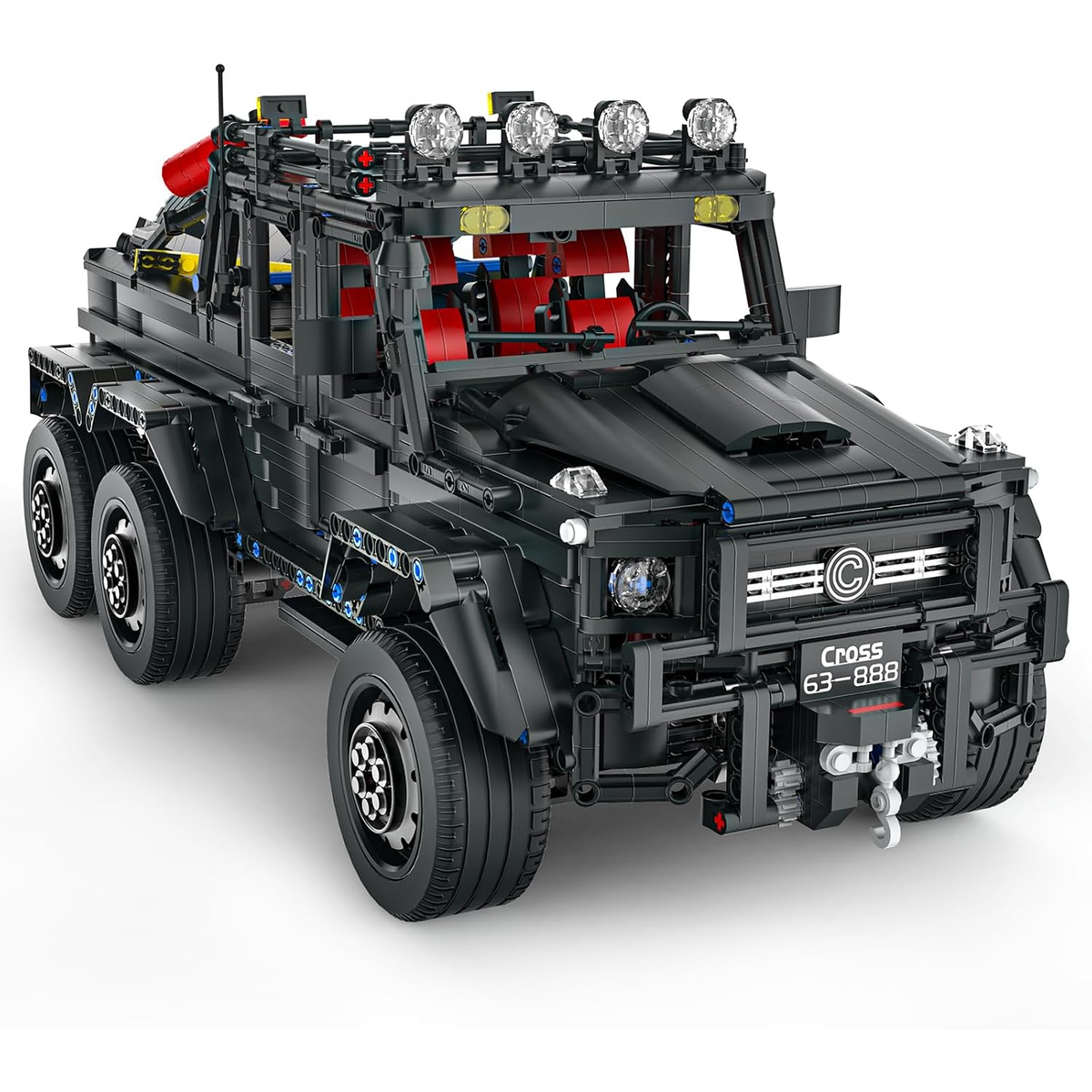 1:8 Off-Road Car Building Set, 4x4 SUV Model Kit for Adults & Teens