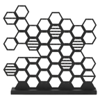 Black Honeycomb Wood Earring Holder, 140+ Hole Jewelry Display Stand for Studs & Dangle Earrings