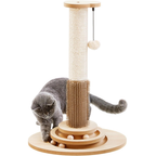 Made4Pets Cat Scratching Post, 23" Indoor Cat Scratcher with Self-Groomer