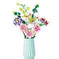 Pink Carnation Building Blocks, 514-Piece Flower Bouquet Set